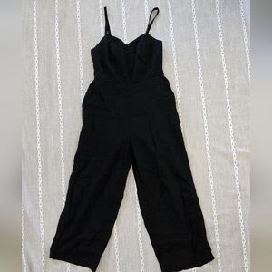 Old Navy Black Sleeveless Wide-Leg Jumpsuit